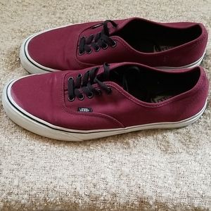 Men's VANS Skate dark red canvas shoes